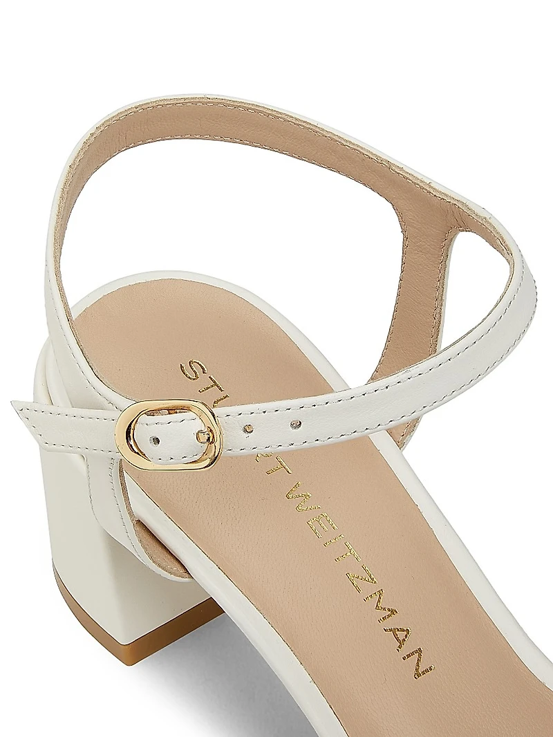Dayna Leather Block-Heel Sandals