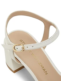 Dayna Leather Block-Heel Sandals