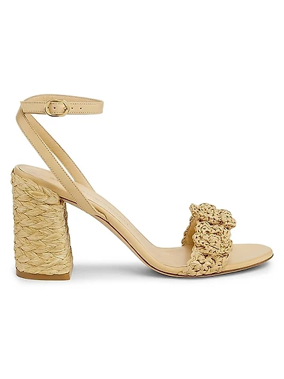 Magnolia Woven Raffia Sandals