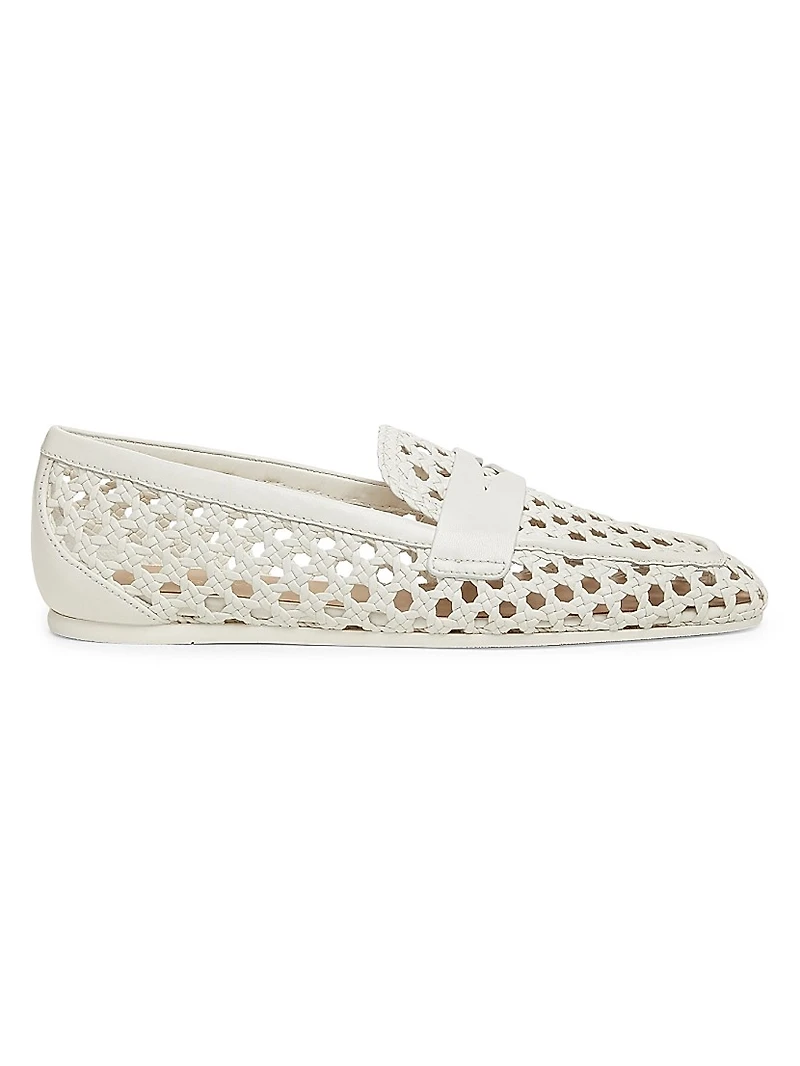 Thea Woven Leather Loafers