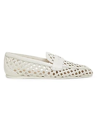 Thea Woven Leather Loafers
