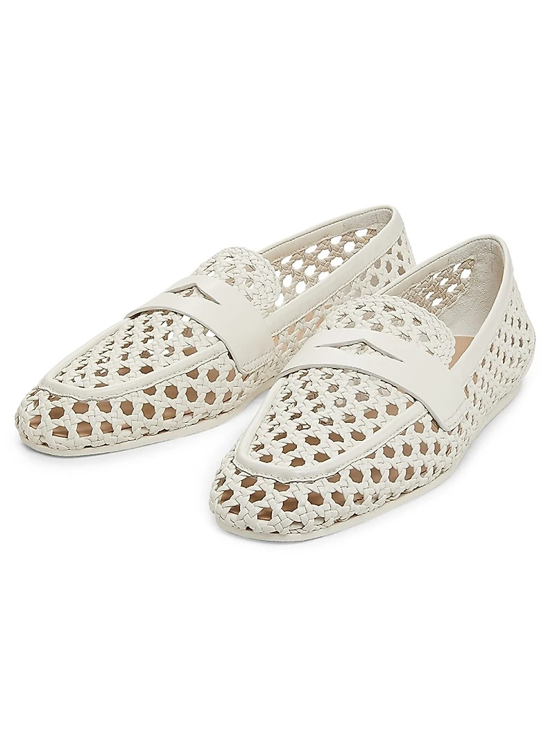 Thea Woven Leather Loafers