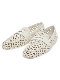 Thea Woven Leather Loafers