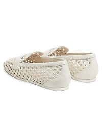 Thea Woven Leather Loafers