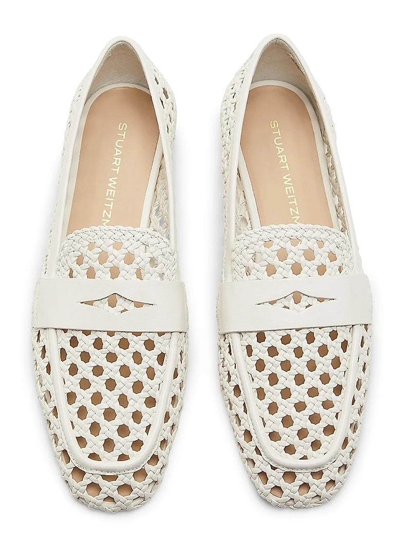 Thea Woven Leather Loafers