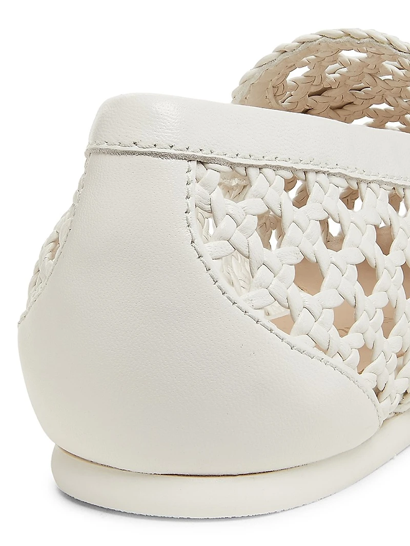 Thea Woven Leather Loafers