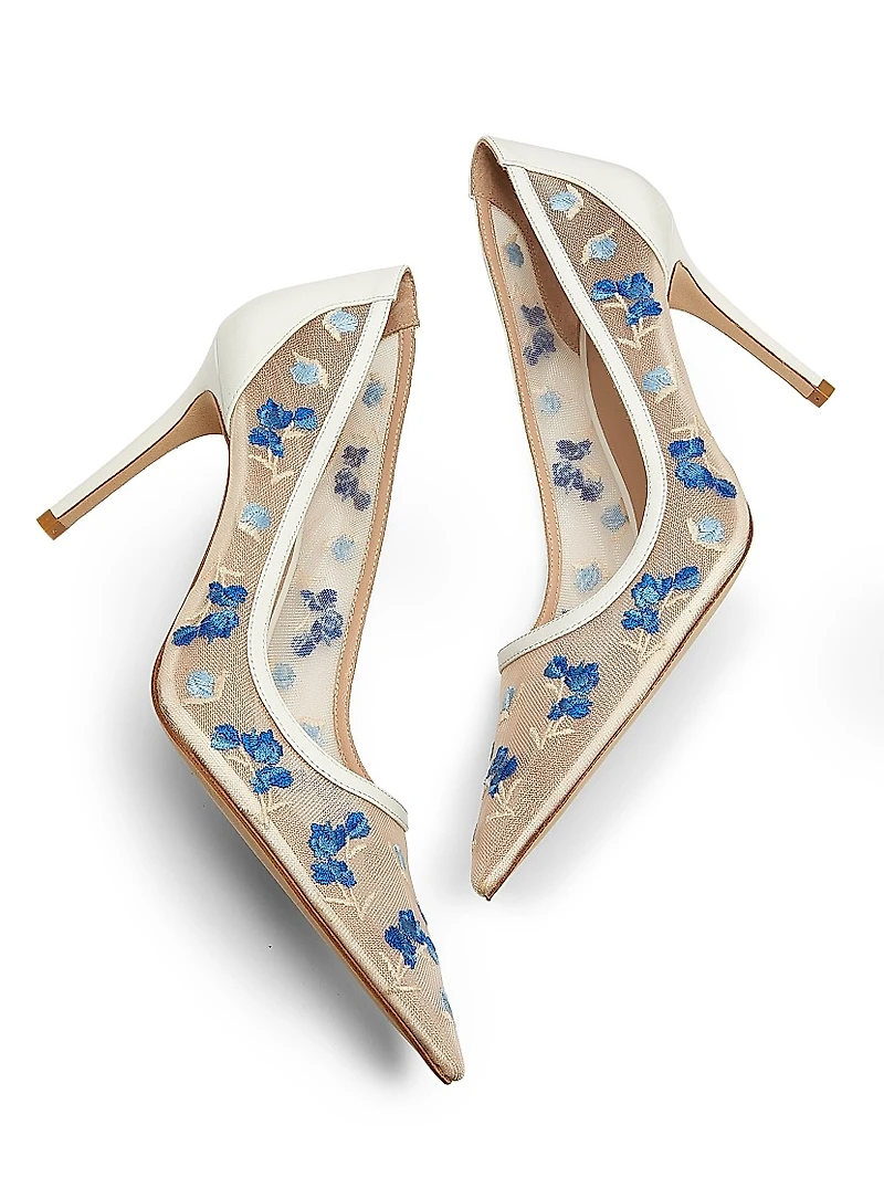 Power 85MM Embroidered Pumps