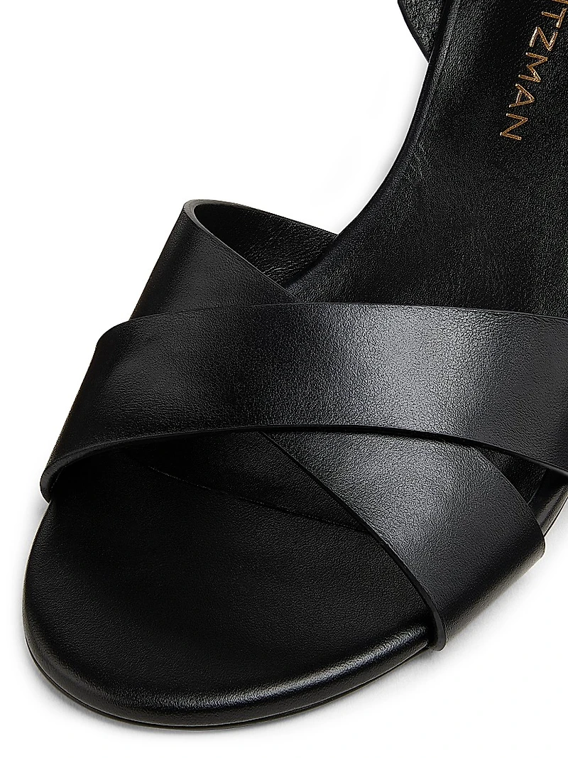 Benni Leather Block-Heel Sandals