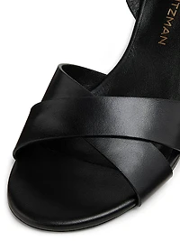Benni Leather Block-Heel Sandals