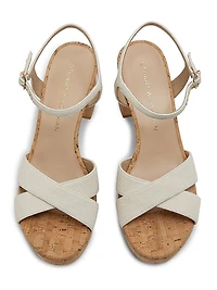 Dayna Denim Cork Platform Sandals