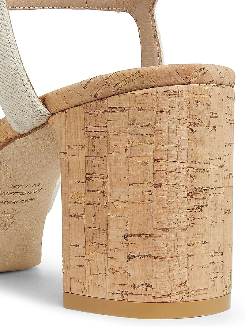 Dayna Denim Cork Platform Sandals