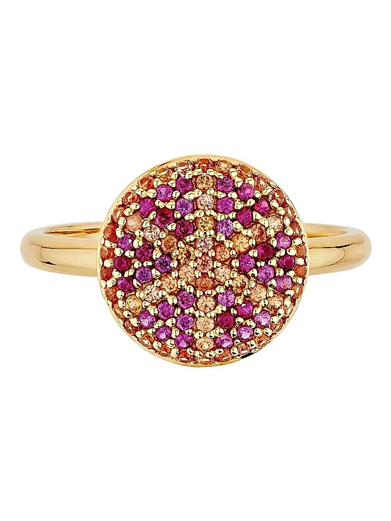 Citron 18K-Yellow-Gold, Ruby & Orange Sapphire Ring