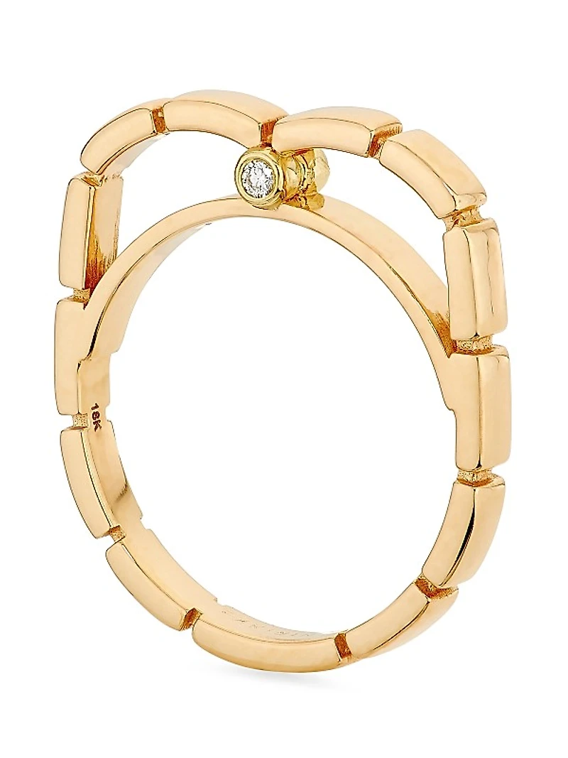 Glimmer 18K Yellow Gold & 0.02 TCW Diamond Heart Ring