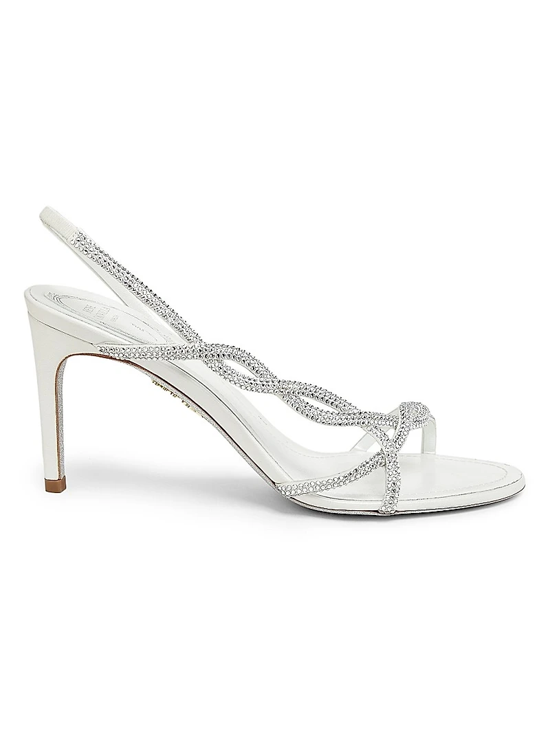 80MM Satin Strappy Sandals