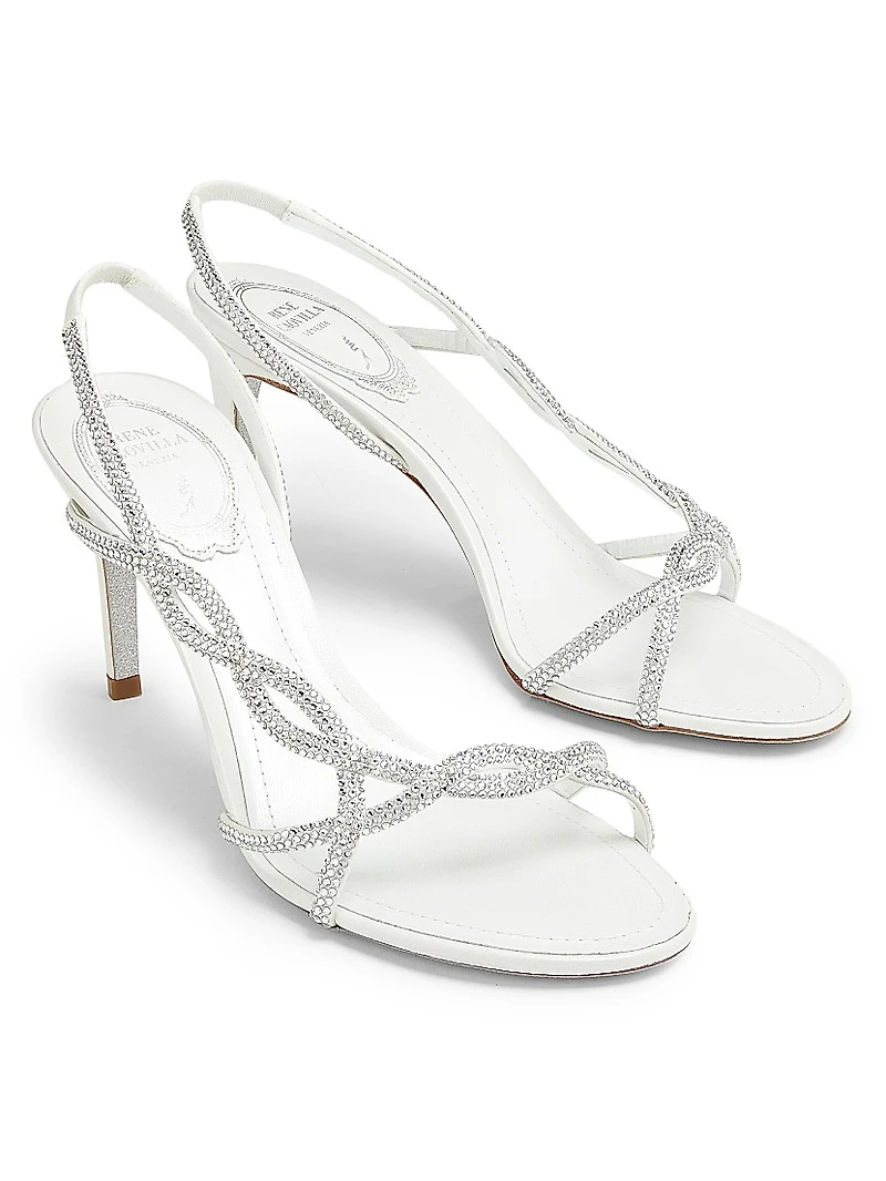 80MM Satin Strappy Sandals