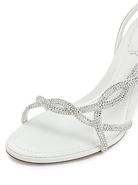 80MM Satin Strappy Sandals