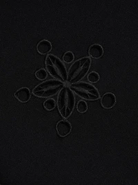 Melly Eyelet Scallop-Hem Midi-Skirt