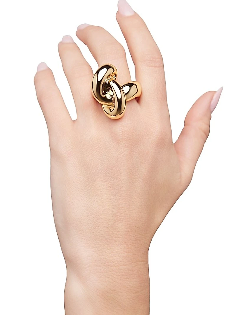 Knot 10K-Gold-Plated Cocktail Ring