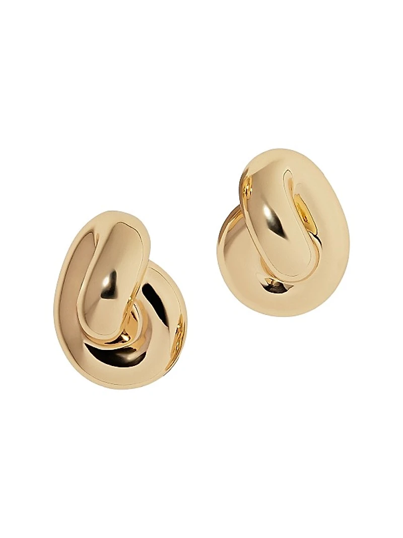 Knot 10K-Gold-Plated Clip-On Earrings
