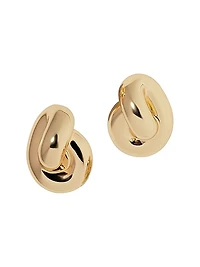 Knot 10K-Gold-Plated Clip-On Earrings