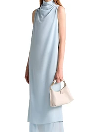 Noor Cowl Neck Layered Midi-Dress