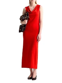 Silke Cowlneck Sleeveless Cocktail Dress