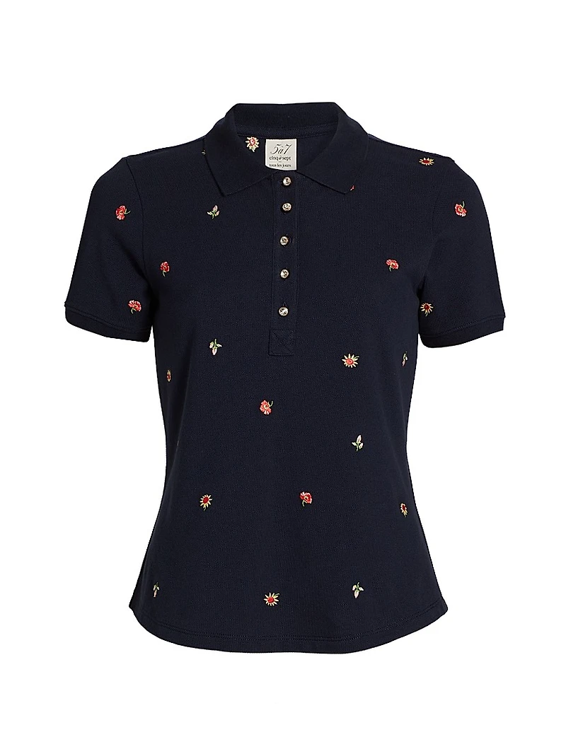 Diana Embroidered Polo Top