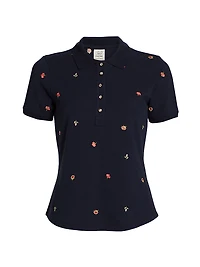 Diana Embroidered Polo Top