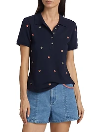 Diana Embroidered Polo Top