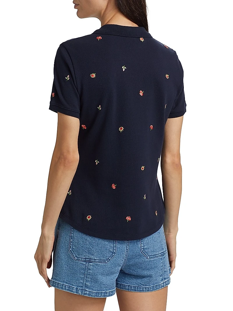 Diana Embroidered Polo Top