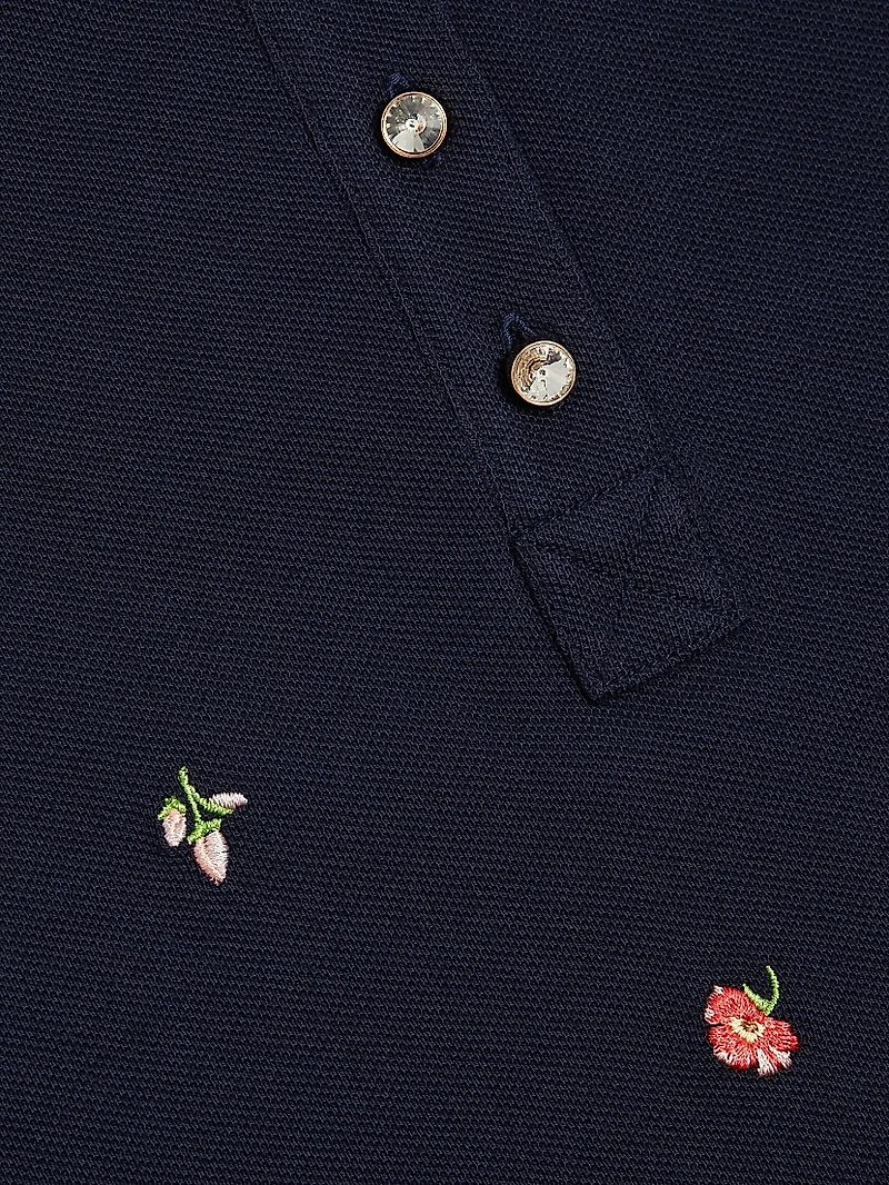 Diana Embroidered Polo Top