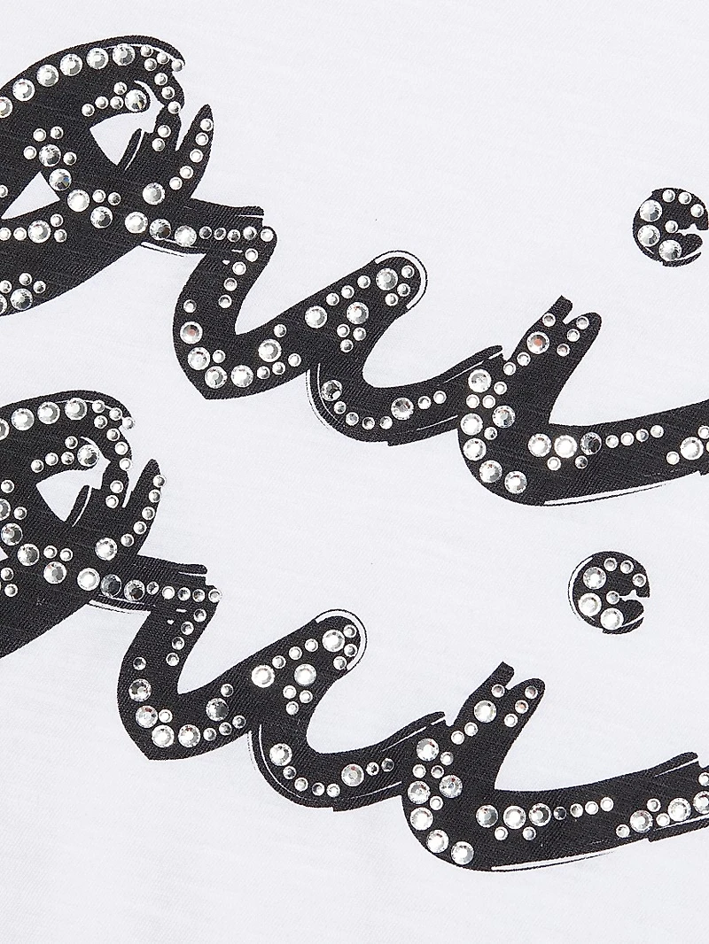 Rhinestone Oui Shrunken Tee