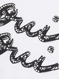 Rhinestone Oui Shrunken Tee