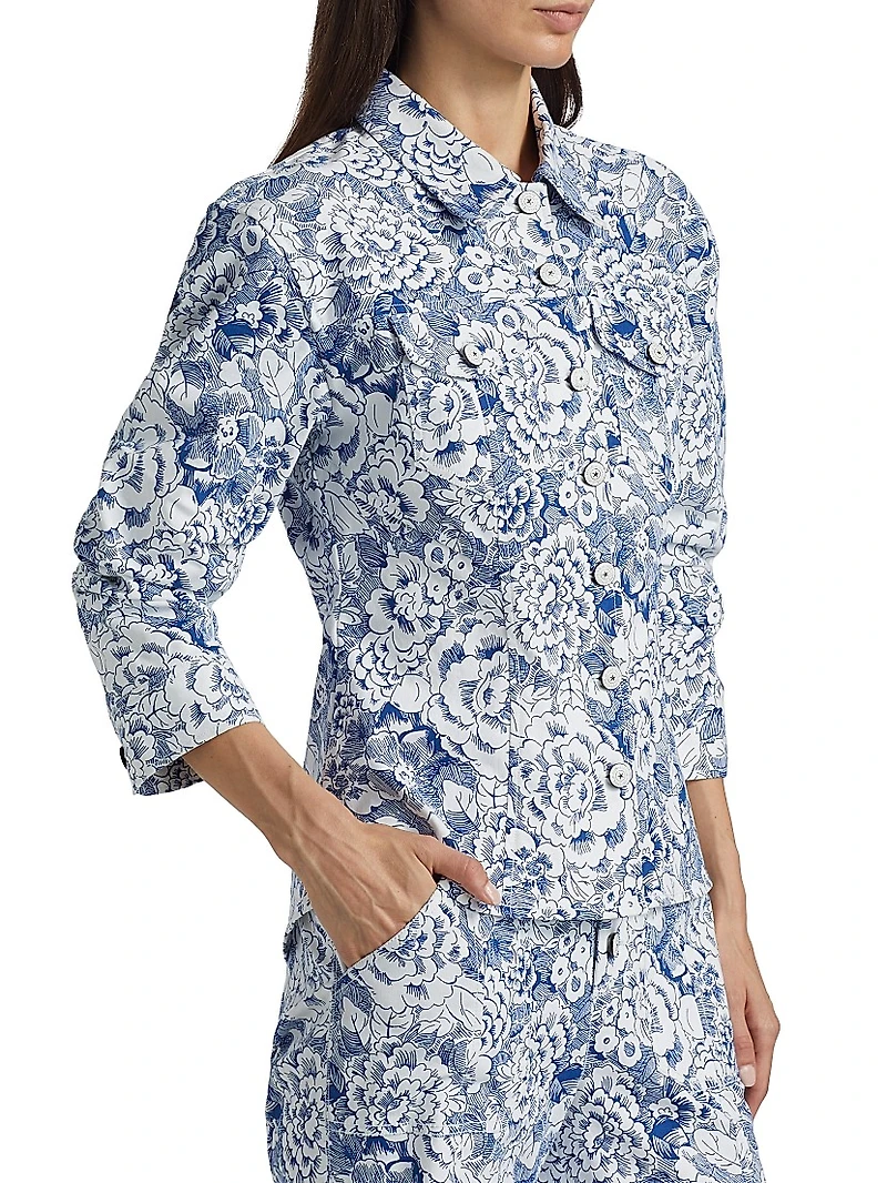 Sketchbook Floral Scrunched Canyon Jacket