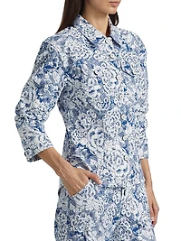 Sketchbook Floral Scrunched Canyon Jacket