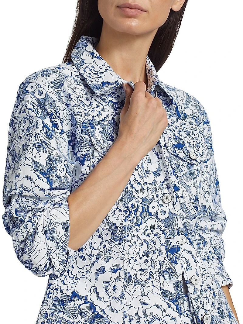 Sketchbook Floral Scrunched Canyon Jacket