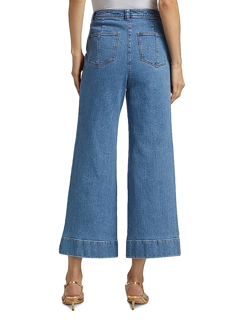 Benji Mid-Rise Wide-Leg Pants