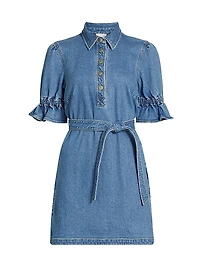 Nataly Denim Belted Minidress