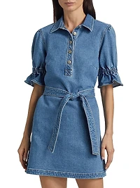 Nataly Denim Belted Minidress
