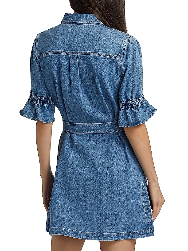 Nataly Denim Belted Minidress