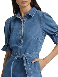 Nataly Denim Belted Minidress