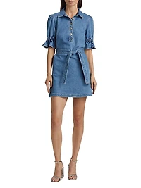 Nataly Denim Belted Minidress