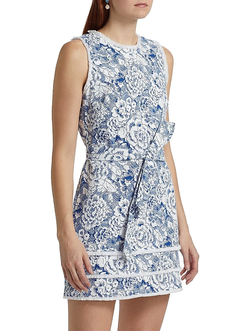 Mindie Sketchbook Floral Denim Minidress