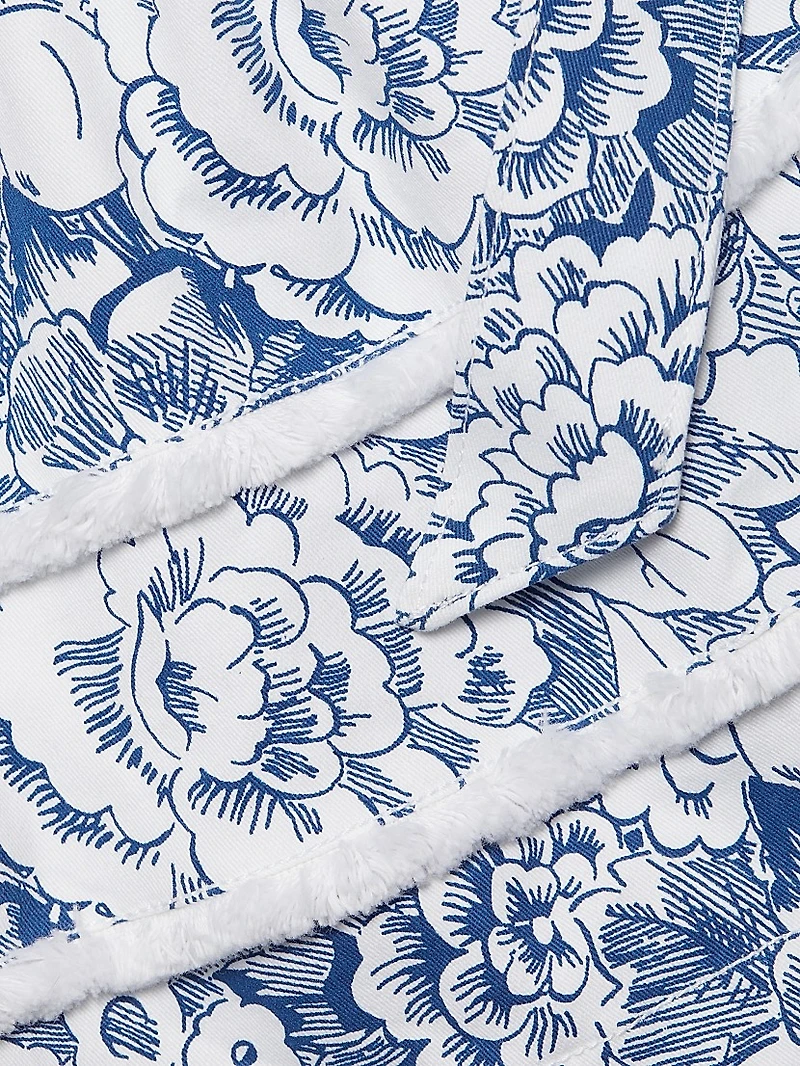 Mindie Sketchbook Floral Denim Minidress