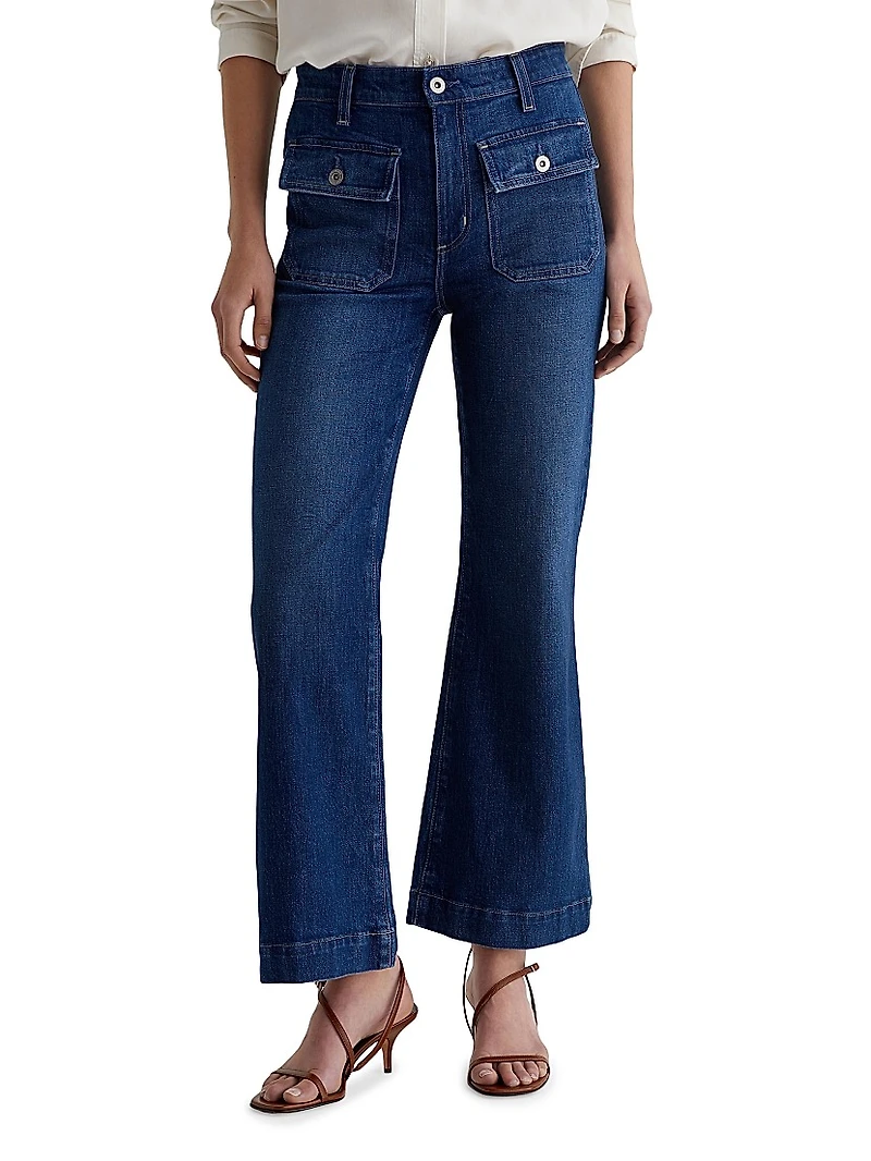 Bonnie Stretch Cotton Flared Jeans