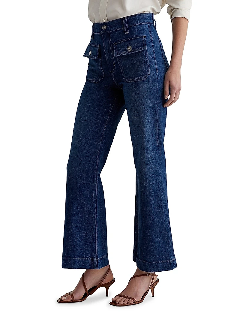Bonnie Stretch Cotton Flared Jeans