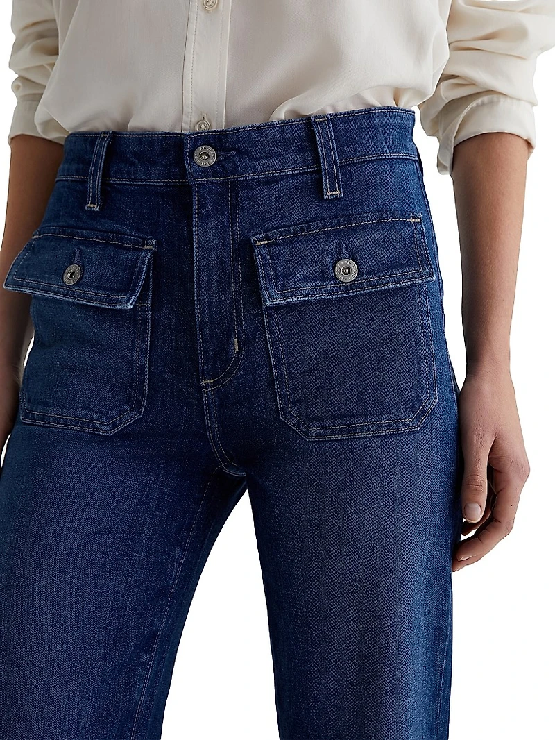 Bonnie Stretch Cotton Flared Jeans