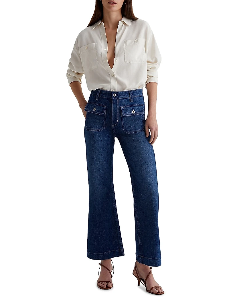 Bonnie Stretch Cotton Flared Jeans