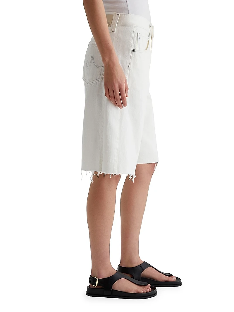 Hattie Low-Rise Denim Bermuda Shorts