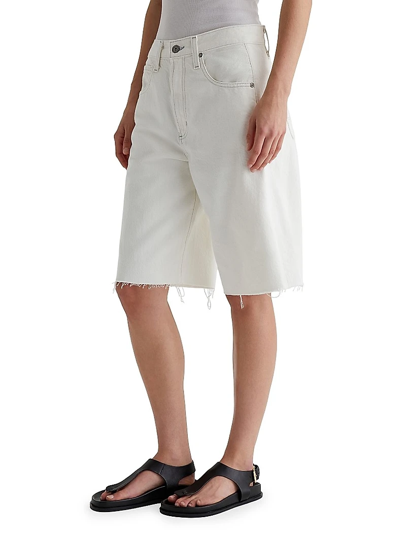Hattie Low-Rise Denim Bermuda Shorts